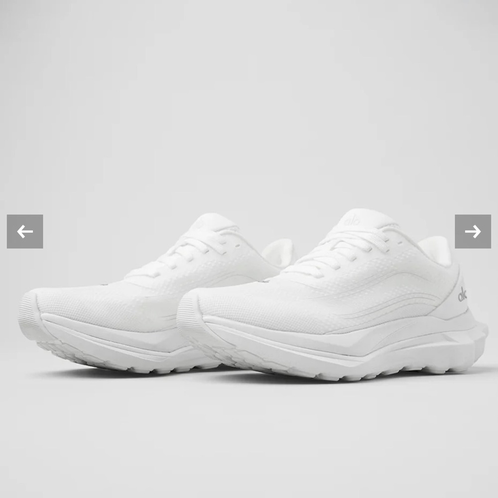 ALO Runner White Sneakers Womens Size 6.5 - Picture 15 of 16